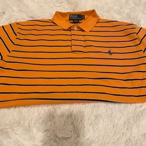 Orange , Blue & White Polo